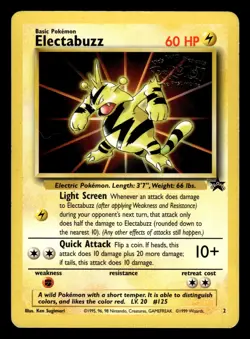 Electabuzz 2 WB The First Movie Black Star Promo Pokemon Card - 1 - Image 1