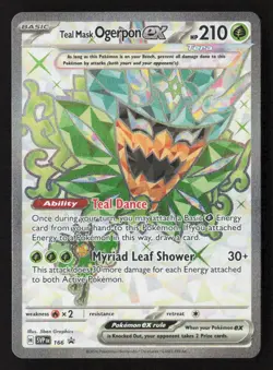 Teal Mask Ogerpon ex Ultra Rare SV: Scarlet & Violet Promo Cards 166 NM - Image 1