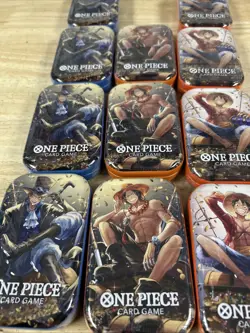 ONE PIECE CARD GAME - TIN PACK ART SET VOL. 2 (TS-02, OP13) Lot Of 11 Tins! - Image 4