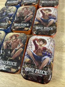 ONE PIECE CARD GAME - TIN PACK ART SET VOL. 2 (TS-02, OP13) Lot Of 11 Tins! - Image 5
