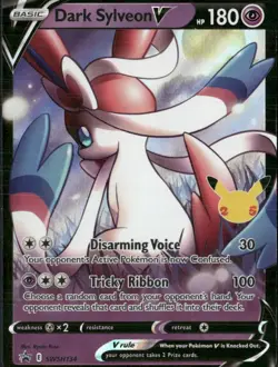 2021 Dark Sylveon V SWSH134 SWSH: Sword & Shield Promo Cards Holo B - Image 1