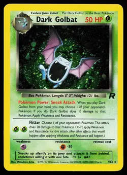 Dark Golbat 7/82 Holo Rare Team Rocket Pokemon Card - Image 1