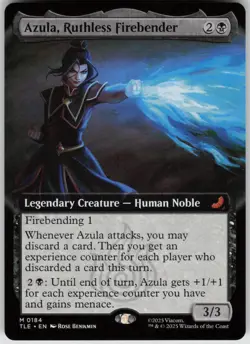 MTG Azula, Ruthless Firebender Extended Art Normal NM Avatar Last Airbender 184 - Image 1