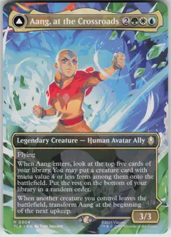MTG Aang, at the Crossroads Borderless Normal NM Avatar Last Airbender Magic 304 - Image 1