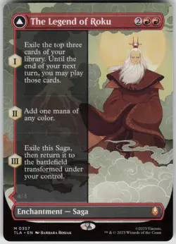 MTG The Legend of Roku Borderless Normal NM Avatar: The Last Airbender Magic 357 - Image 1