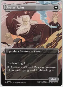 MTG The Legend of Roku Borderless Normal NM Avatar: The Last Airbender Magic 357 - Image 2