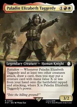 Paladin Elizabeth Taggerdy - Foil Extended Art PIP LP MTG - Image 1