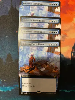 MTG Kamigawa Neon Dynasty Universal Serveillance Extended Art x 4 - Image 1
