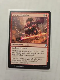 Vow Of Lightning - Commander Legends - LP - Uncommon - Aura - Image 1