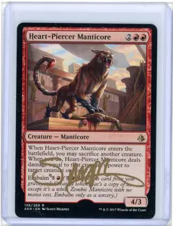 Heart-Piercer Manticore Amonkhet Rare Signed By Scott Murphy Artist Proof MTG - Image 2