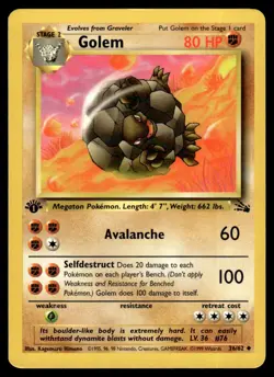 1999 Classic - Fossil First 1st Edition UNplayed Golem #36 - Image 1