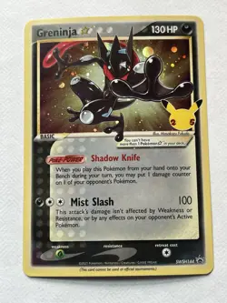 Pokemon Greninja Gold Star Promo SWSH144 Celebrations 25th Anniversary - Image 1