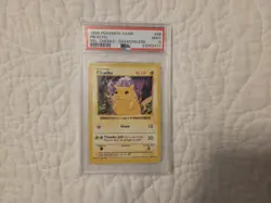 Pokemon TCG Pikachu Yellow Cheeks Shadowless Base Set Card 58/102 Psa 9 - Image 1