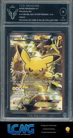 Pokemon TCG XY Promos #XY124 Pikachu EX TCG 7 Graded - Image 1