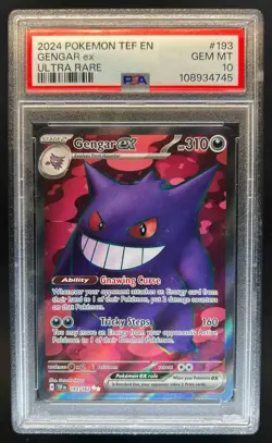 2024 Pokemon SV Temporal Forces TEF EN Gengar ex #193/162 PSA 10 - Image 1