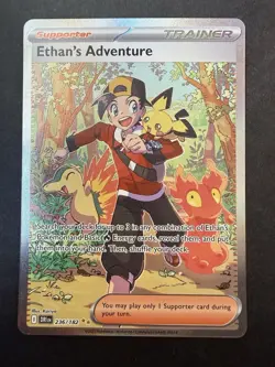 Pokemon Destined Rivals Ethan's Adventure 236/182 Special Illustration Rare - Image 1