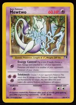 Mewtwo 29/110 Rare Legendary Collection Unlimited Pokemon - Image 1