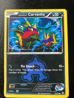 Pokemon Team Aqua's Double Crisis -Holo Sharpedo 21/34 & Carvanha 20/34 EX/G - Image 2
