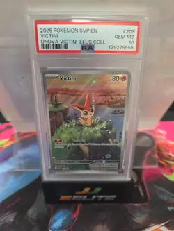 Pokemon 2025 SVP EN-SV Black Star Promo208 Victini Unova Illustration Psa 10 - Image 1