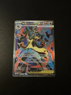 Pokemon Mega Lucario EX 160/132 Mega Evolution Holo Full Art NM English - Image 1