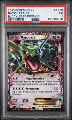 RAYQUAZA EX XY66- POKEMON XY BLACK STAR PROMOS- PSA 1 PR - Image 1