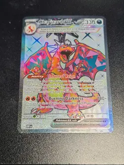 Pokemon TCG Charizard EX Obsidian Flames Ultra Rare Full Art Holo Card 215/197 - Image 1