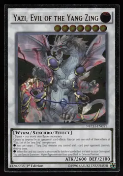 Yazi, Evil of the Yang Zing NECH-EN051 Ultimate Rare 1st Edition Yu-Gi-Oh - Image 1