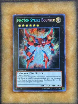 Yugioh Photon Strike Bounzer GAOV-EN043 Secret Rare 1st Ed MP - Image 1