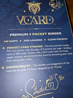 V Card Rising Stars 9-Pocket Binder Sinder Edition (Collector's Item) RARE - Image 4