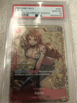 PSA 10 Nami Championship 2023 OnePiece Card CS Celebration Pack ST01-007 English - Image 1
