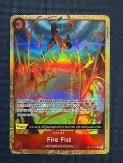 One Piece Fire Fist (Alternate Art) - Pillars of Strength (OP03) NM Foil - Image 1