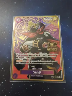 One Piece TCG English Sanji (2nd Anniversary) OP-07-064 Near Mint Foil - Image 1