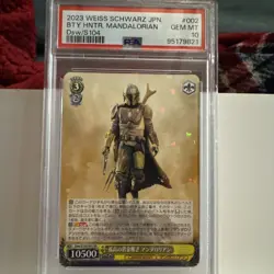 2023 Weiss Schwarz Disney 100 JPN #002 Bounty Hunter Mandalorian DSW-S104 PSA 10 - Image 1