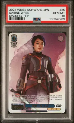 2024 Weiss Schwarz Japanese Star Wars Sabine Wren #SE47-33FOP PSA 10 #35 - Image 1