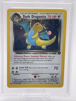 Pokemon Dark Dragonite Holo - 5/82 Team Rocket Holo PSA 7 - Image 2