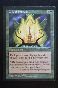 Magic The Gathering MTG CITY OF SOLITUDE Visions HP Played Damaged - Image 1