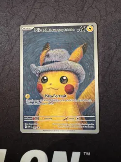 Pikachu with Grey Felt Hat SVP 085 Van Gogh Museum Promo Pokemon Card - Image 1