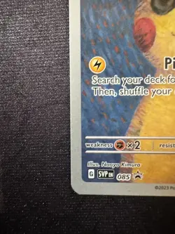 Pikachu with Grey Felt Hat SVP 085 Van Gogh Museum Promo Pokemon Card - Image 5
