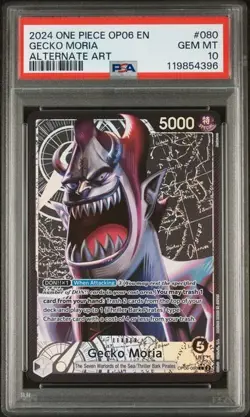 PSA 10 Gecko Moria Leader (080) (Alternate Art) OP06-080 Wings of the Captain - Image 1