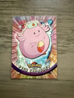 CHANSEY #113 - Topps Blue Logo - TV Animation - NON-HOLO - POKEMON CARD - LP - Image 1