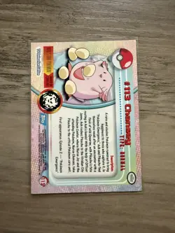 CHANSEY #113 - Topps Blue Logo - TV Animation - NON-HOLO - POKEMON CARD - LP - Image 2