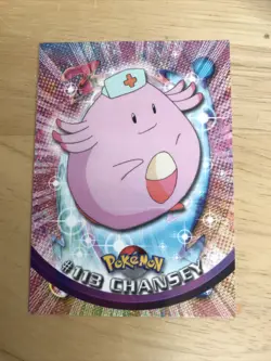 2000 Pokemon CHANSEY #113 (Non Holo) Topps Blue Logo 1st Ed TV Animation NM-MT - Image 1