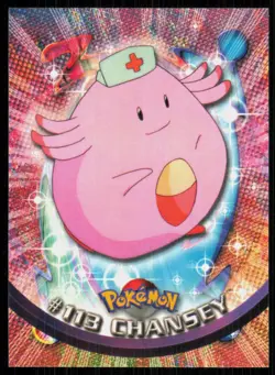 2000 Topps Pokemon TV Animation Series 2 Chansey Blue Logo #113 - Image 1