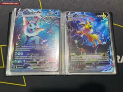 Pokemon TCG Jumbo Card Binder Lot 48 Cards Full Set + Vaporeon Jolteon VMAX - Image 4