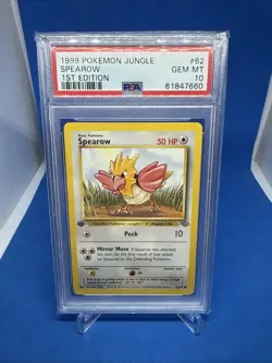 1999 Pokemon Jungle 1st edition PSA 10 Spearow #62 TCG Trading Card Gem Mint - Image 1