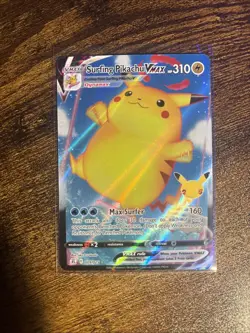 Surfing Pikachu VMAX 009/025 Full Art Pokemon Celebration TCG Card Mint - Image 1