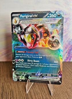 Pokemon Temporal Forces Double Rare Holo Card Farigiraf EX 108/162 NM Condition - Image 1