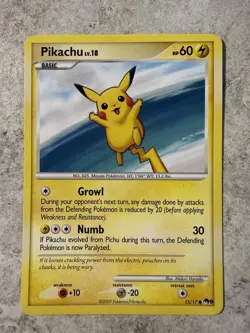 Pokemon Pikachu Card 15/17 Common, Pop Series 9 - Image 1