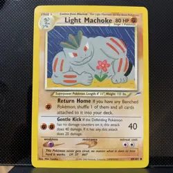 Pokemon Neo Destiny Light Machoke Card 49/105 Regular NM Condition Miki Tanaka - Image 1