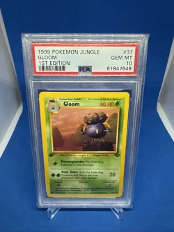 1999 Pokemon Jungle 1st edition PSA 10 Gloom #37 TCG Trading Card Gem Mint - Image 1